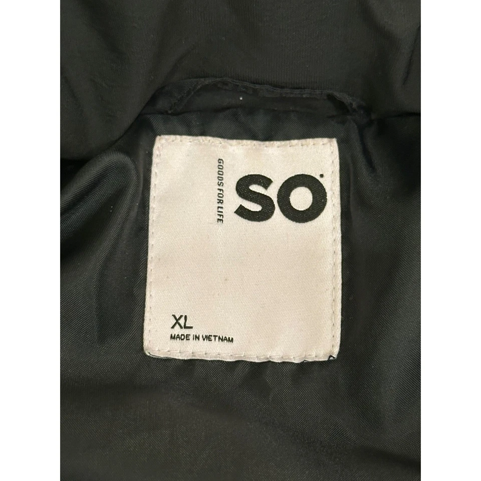 SO Goods For Life Puffer Vest Womens XL Sleeveless Quilted Padded Black - Image 3 of 4