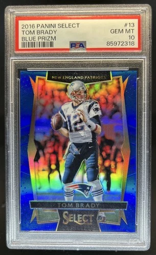 2016 Panini Select Tom Brady Blue Prizm Concourse #/149 Patriots PSA 10 GEM MINT