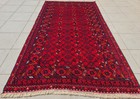 Rare Hand Knotted Vintage Afghan Turkmen Basheeri Wool Area Rug 6.4 x 3.5 Ft — photo 4