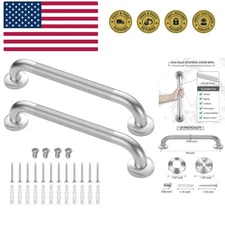2 Pack 16 Inch Grab Bars for Bathtubs and Showers, Anti Slip Shower Grab Bars...