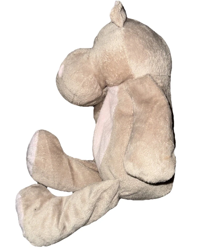 Juguete de peluche floppy hipopótamo bebé animal de peluche 13 pulgadas rosa tostado Foto 3 de 4