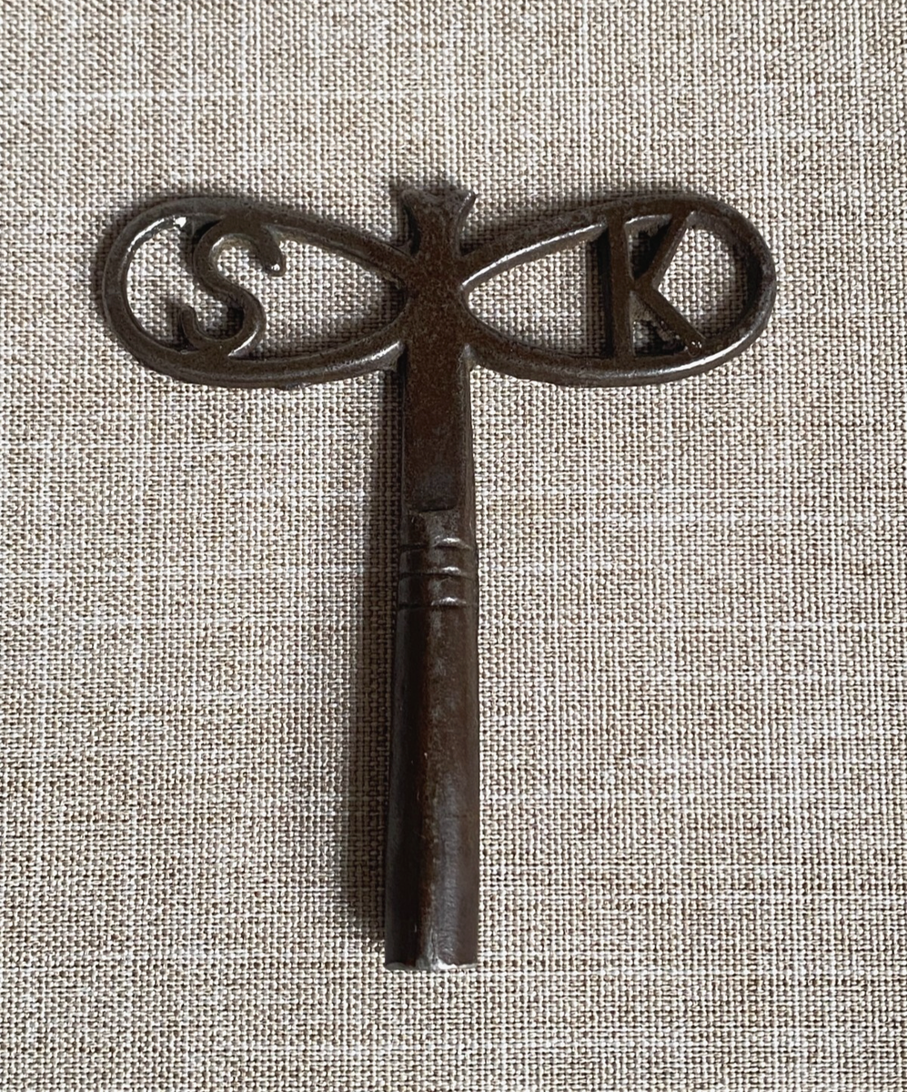 Antique c1890s Handcrafted German SK Schlenker Kienzle Dragonfly Clock Key