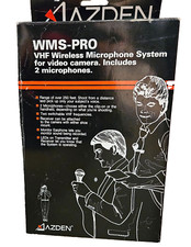AZDEN WMS-PRO Complete WIRELESS LAPEL MICROPHONE SYSTEM for Video Camera IN BOX