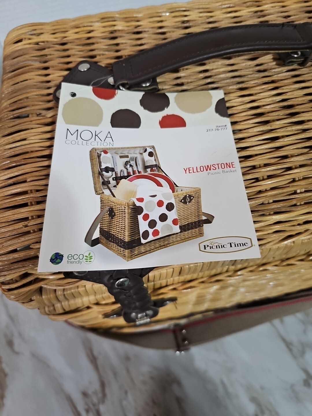 Picnic Time Yellowstone Picnic Basket Moka Collectiom  New (Read Description)