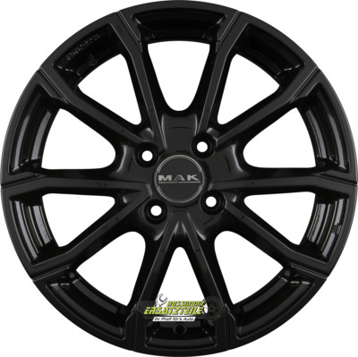 Mak DaVinci gloss black 6x16 ET43 - LK4/100 ML57.1 Felge Alu
