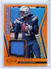 mike williams 202 panini certified gamers jersey relic orange 54/99 chargers