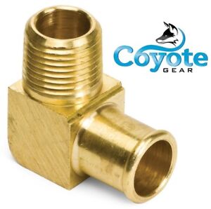 4 Pack Lot Brass Hose Barb 1/2" x 3/8" NPT Male Pipe Thread Coyote Gear Fitting