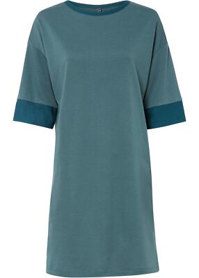Sweatkleid im Oversize-Fit Gr. 36/38 Graugrün Damen Kleid Freizeitkleid Neu