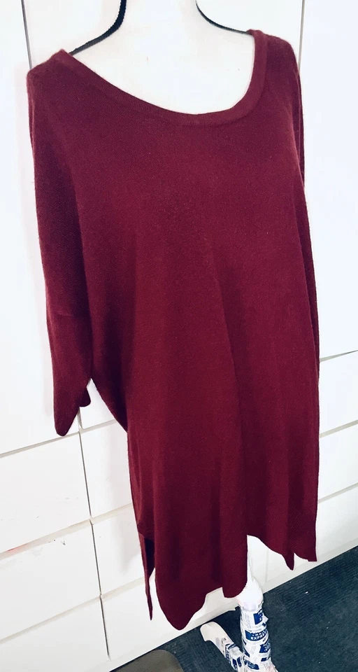 $45 SWEET ROMEO NORDSTROM ROUND NECK BATWING SLEEVE OVERSIZED SWEATER XL - Image 4 of 4