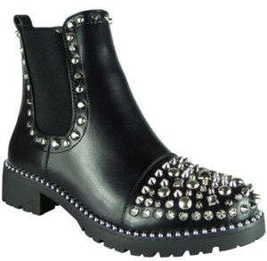 Femmes Clouté Sorties Travail Décontracté Confortable Chelsea Bottes Cheville Sz | eBay