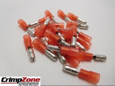 22-18 GA .157" Nylon Bullet Connectors MALE - RED - 25 PCS Nylon