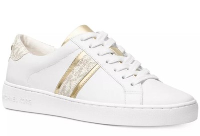 irving leather and logo sneaker