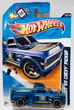 Hot Wheels 2012 #140 HW City Works Custom '69 Chevy Pickup Blue 1:64 V5654