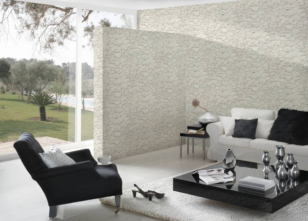 3,00 €/Qm / Tapete As Creation 35583-3 Bruchstein Steinwand Creme / Steinoptik-image