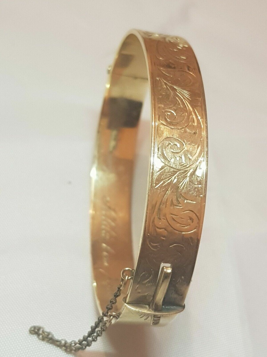 VINTAGE 1/5th 9CT GOLD BRONZE CORE ROLLED GOLD SOME INTERNAL