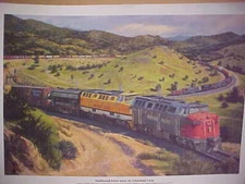 Railroad Art, Winfield,"EB Extra 9002 on Tehachapi Loop",18X24,s/n (7330)