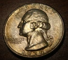 1939 Washington Silver Quarter Gem Uncirculated