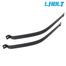 LABLT Front Silver Fuel Tank Straps 2PC For 1999-04 Jeep Grand Cherokee 4.0/4.7L