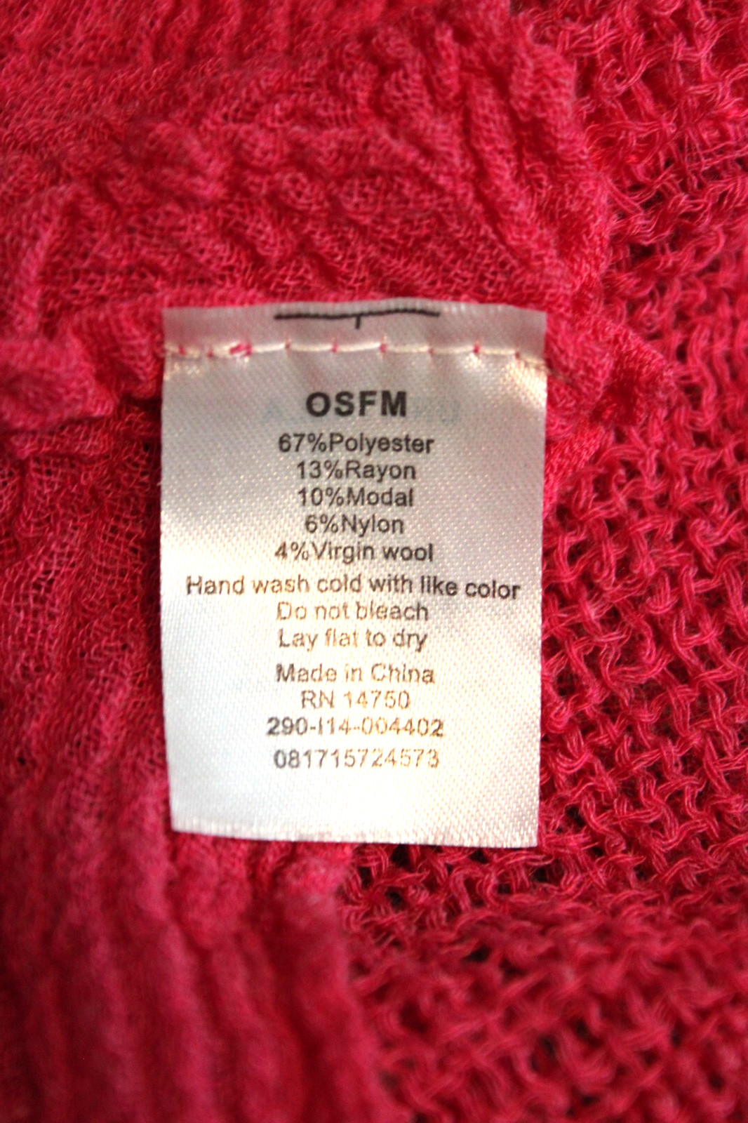 Lightweight Accent Infinity Loop Scarf Solid Fush… - image 10