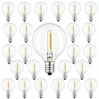 Clear Plastic G40 Globe LED Bulbs for Outdoor String Light Replacement Bulbs