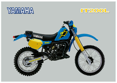 1984 Yamaha IT200L Poster | Paper | New Zealand | Suitable to Frame