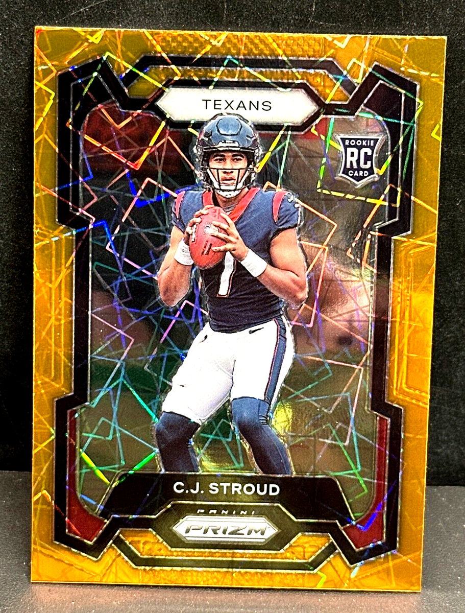 C.J. Stroud 2023 Panini Prizm Orange Lazer Prizm Rookie RC Card