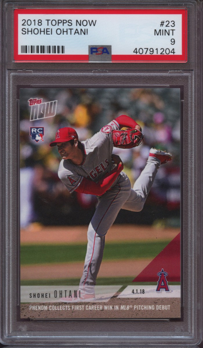 2018 Topps Now 23 Shohei Ohtani PSA 9 Mint RC 1st Win Pitching | eBay