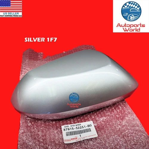 GENUINE TOYOTA 20-24 COROLLA RIGHT PASSENGER SILVER MIRROR COVER 87915-52251-B0
