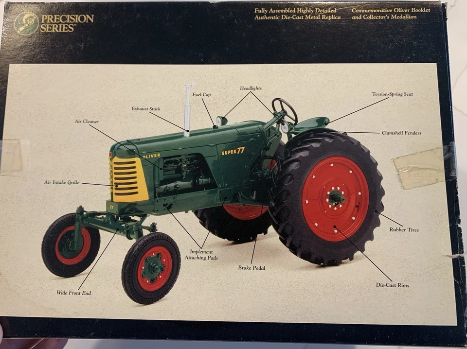 1997 PRECISION SERIES #4 THE OLIVER MODEL 77 TRACTOR #2657 1/16 SCALE Open Box - Image 2 of 4