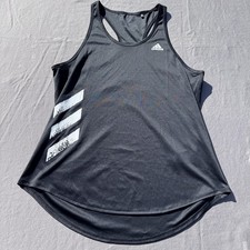 Adidas AEROREADY Running Tank Top Black White Logo Women  s Size M