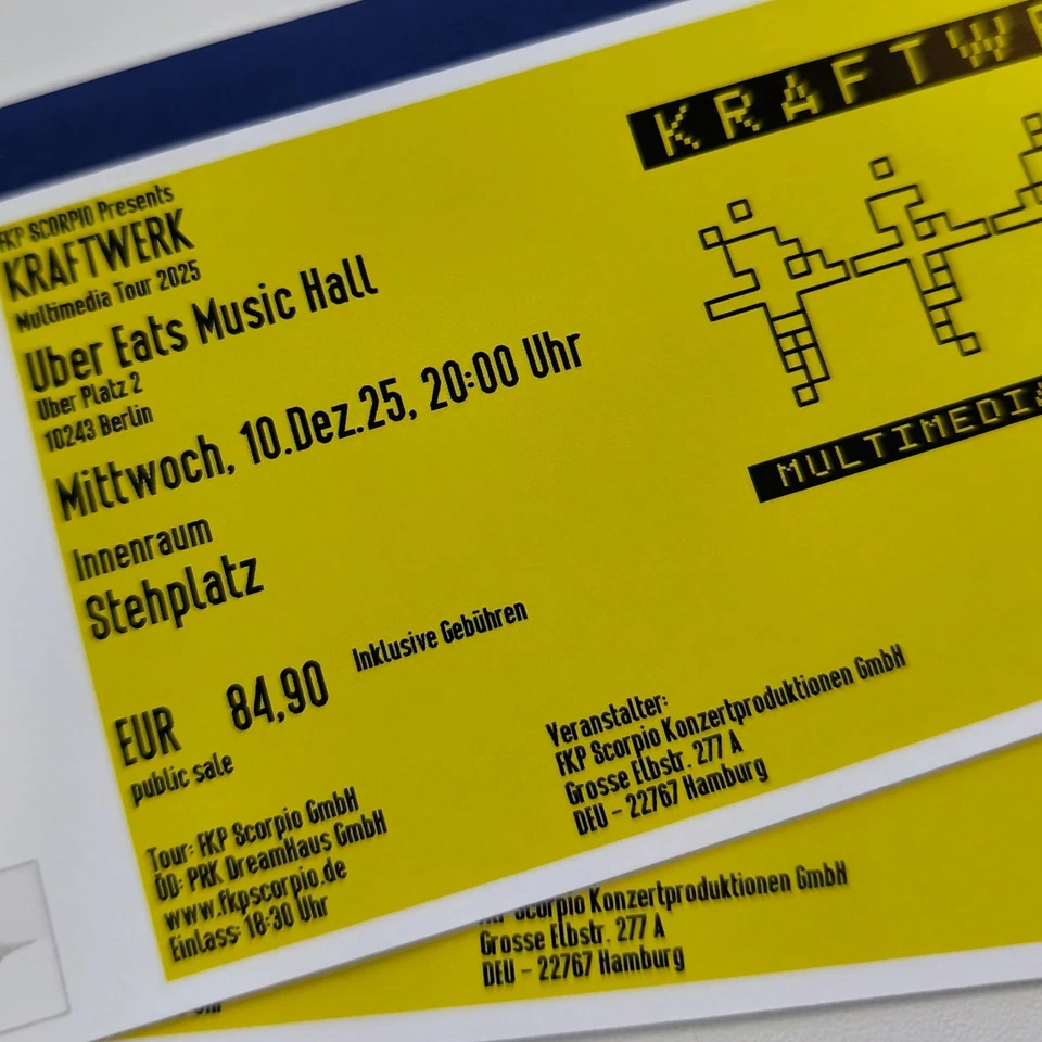 Kraftwerk - Multimedia Tour 2025 - 2 Tickets - Berlin 10.12.2025