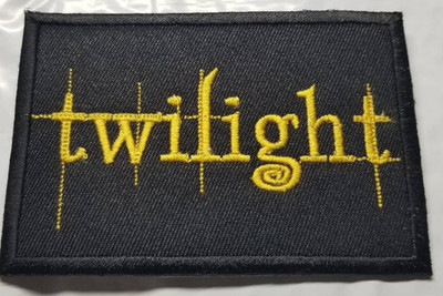 Twilight black metal supergroup Band Embroidered Patch approx 2.25x3.5''gold/yelo