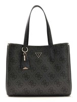 Guess Meridian Ii Girlfriend Tote Bag Schultertasche Tasche Coal Logo Dunkelgrau