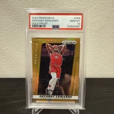 2024-25 Prizm Deca Anthony Edwards /10 #258 True Gold ALL-Stars PSA 10 MT