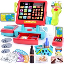 PLAY Kids Cash Register Toy - Pretend Play Calculator Register Toys with Microph