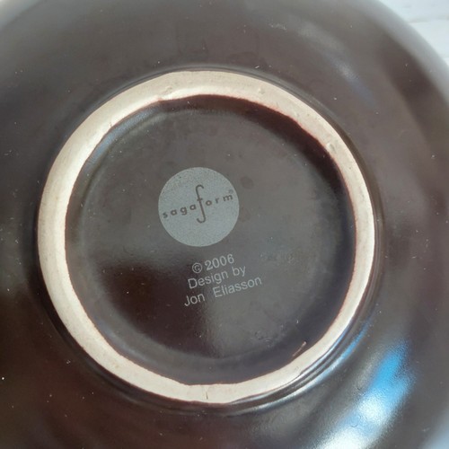 Sagaform Pasta Suppenschale X2 dunkelbraun Keramik D 15 cm schwedisch Jon Eliasson 2006 - Bild 13 von 18