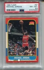 1986 Fleer Michael Jordan Rookie Card PSA 8.5 NM MINT+ Graded #57 Basketball