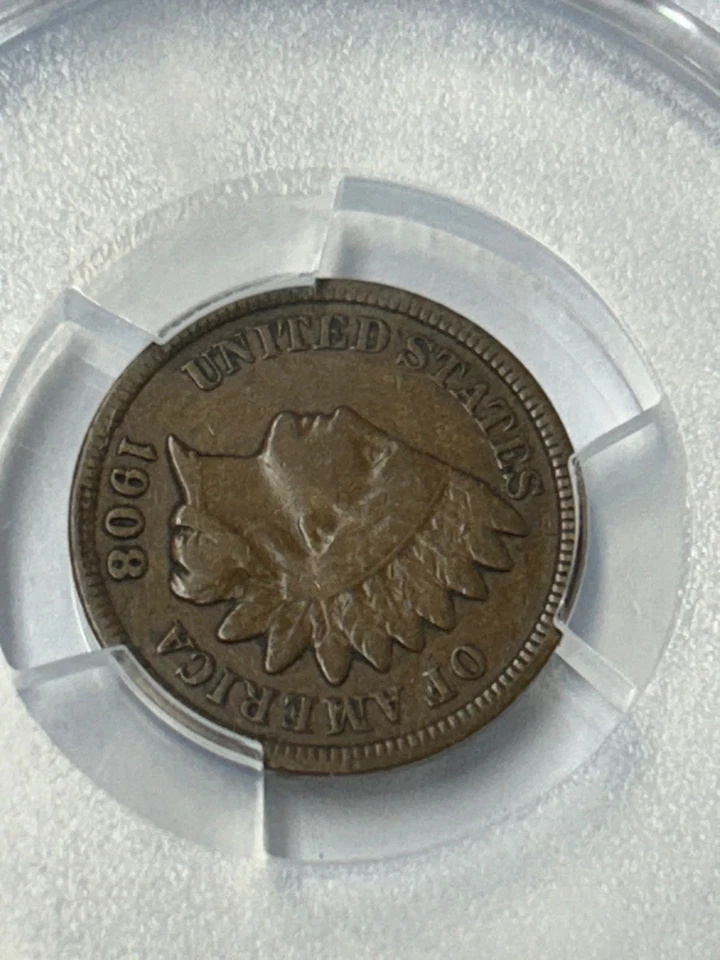 1908 S Indian Head Cent PCGS F15 - Image 4 of 4