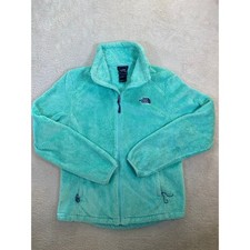 The North Face Fleece Jacket Womens Medium Mint Green Full Zip Soft Aqua