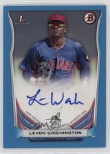 2014 Bowman Retail Prospect Auto Blue /500 LeVon Washington #PA-LW Auto 1n2c