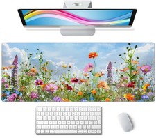 Flowers in Garden Large Gaming Mouse Pad Keyboard Desk Pad Extended Mouse Pad...