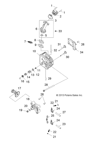 Polaris Manifold Intake Assembly, Genuine OEM Part 0454513, Qty 1