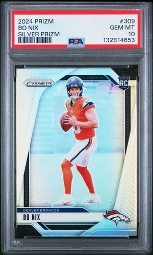 2024 PANINI PRIZM SILVER PRIZM #309 BO NIX ROOKIE RC PSA 10