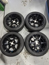 4 Pcs Kosei K1 Black 15x7 4x100 38 With 2055015 Tires Mounted And Balanced