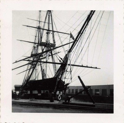 VTG Photo Boston Navy Yards USS Constitution Ship Rigging Masts Dry-Dock