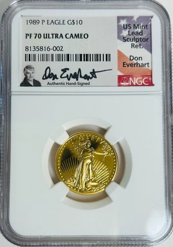 1989-P American Gold Eagle 1/4 oz Proof — photo from the most recent tracked eBay sale