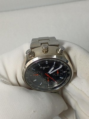 Seiko agnes b Collaboration V655-7010 Chronograph men Qz Black