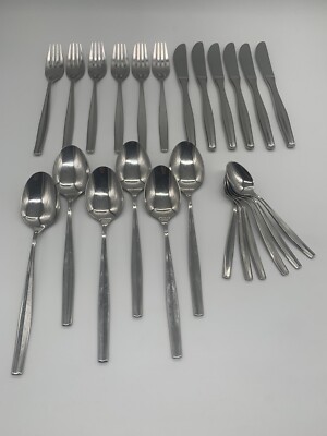 WMF Cromargan Frankfurt Besteck Besteckset mit Kaffeelöffeln 24 Teile 6 Personen