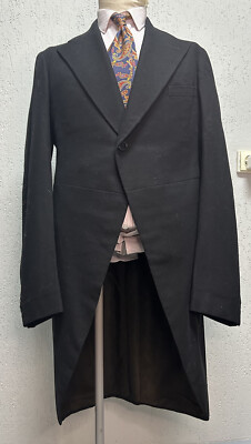 1920s 1929 Vintage Men’s Morning Coat Formal Wear Swedish Bespoke 38 Medium 