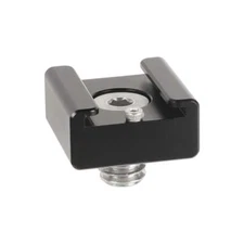 3/8"-16 Cold Shoe Mount Adapter with Locating Pins Compatible for ARRI Standa...